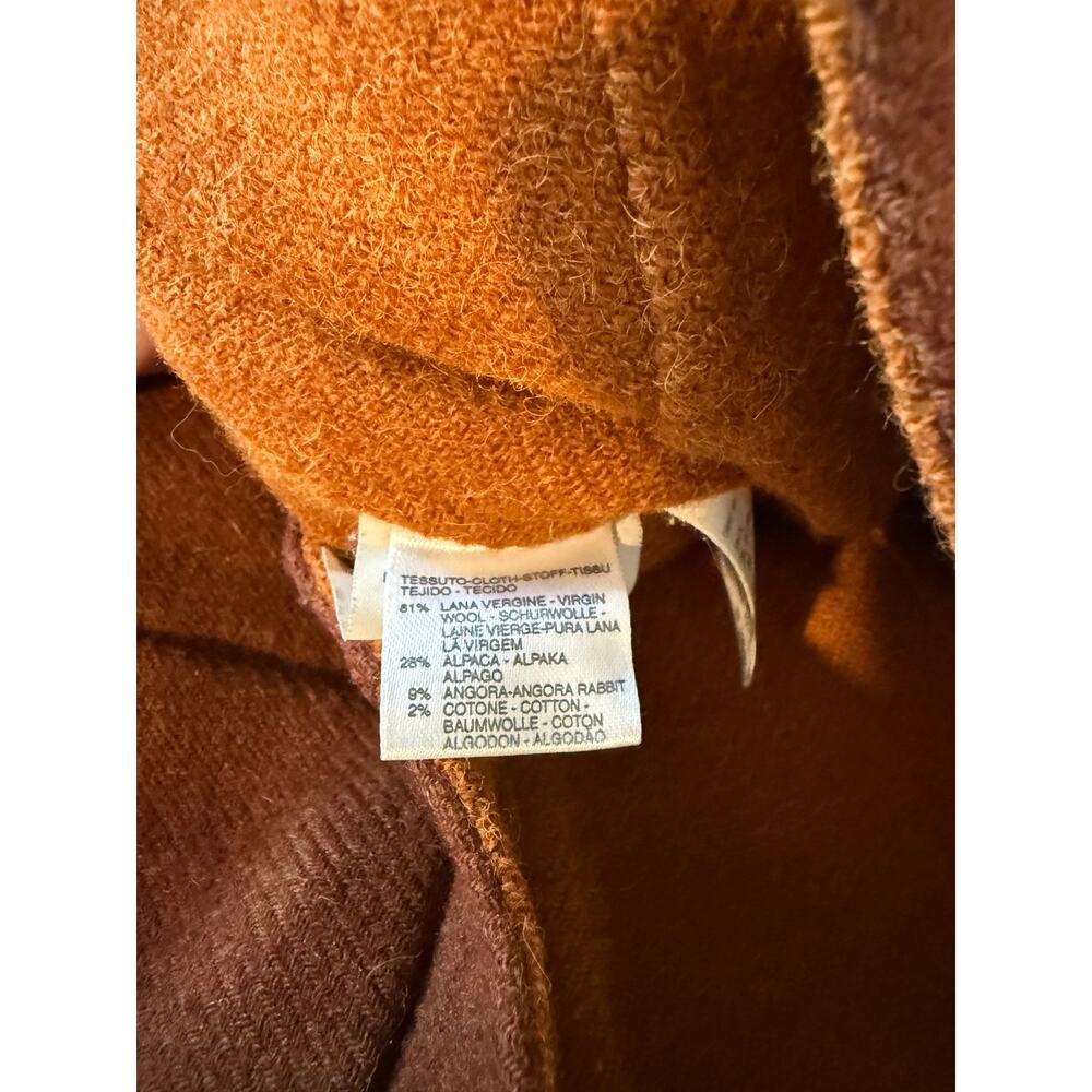 Max Mara Brown Wool Alpaca Angora Jacket ✨ Made in Italy Vintage Coat - Picture 8 of 8